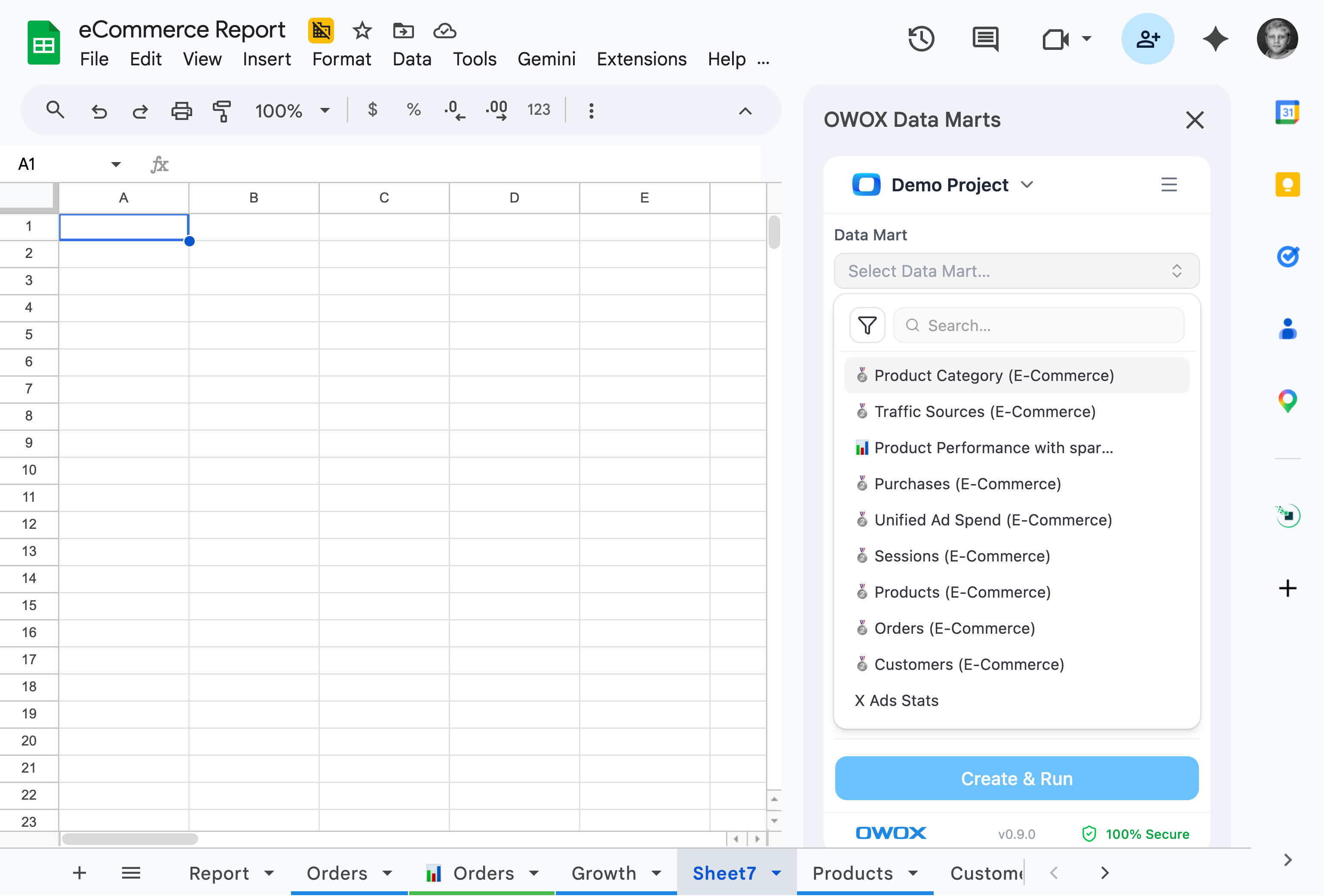 Clean data, zero setup