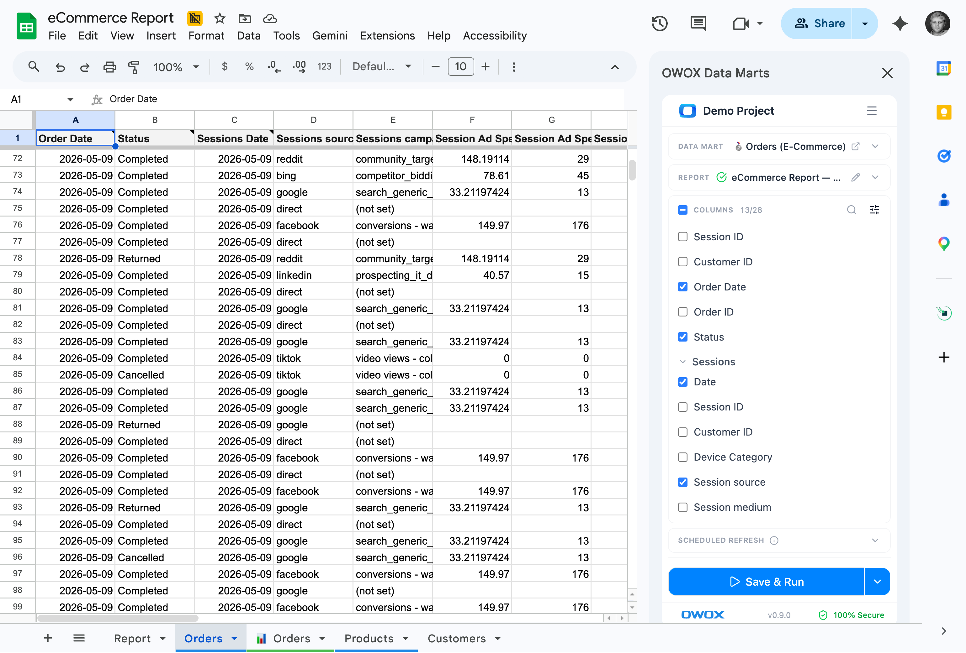 The same number in Sheets and Data Studio