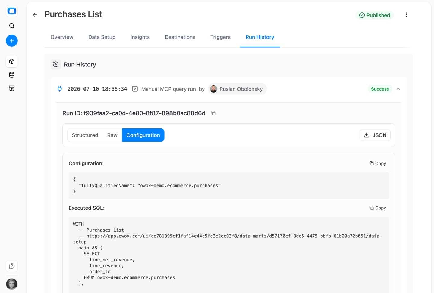 Read the SQL behind any AI answer