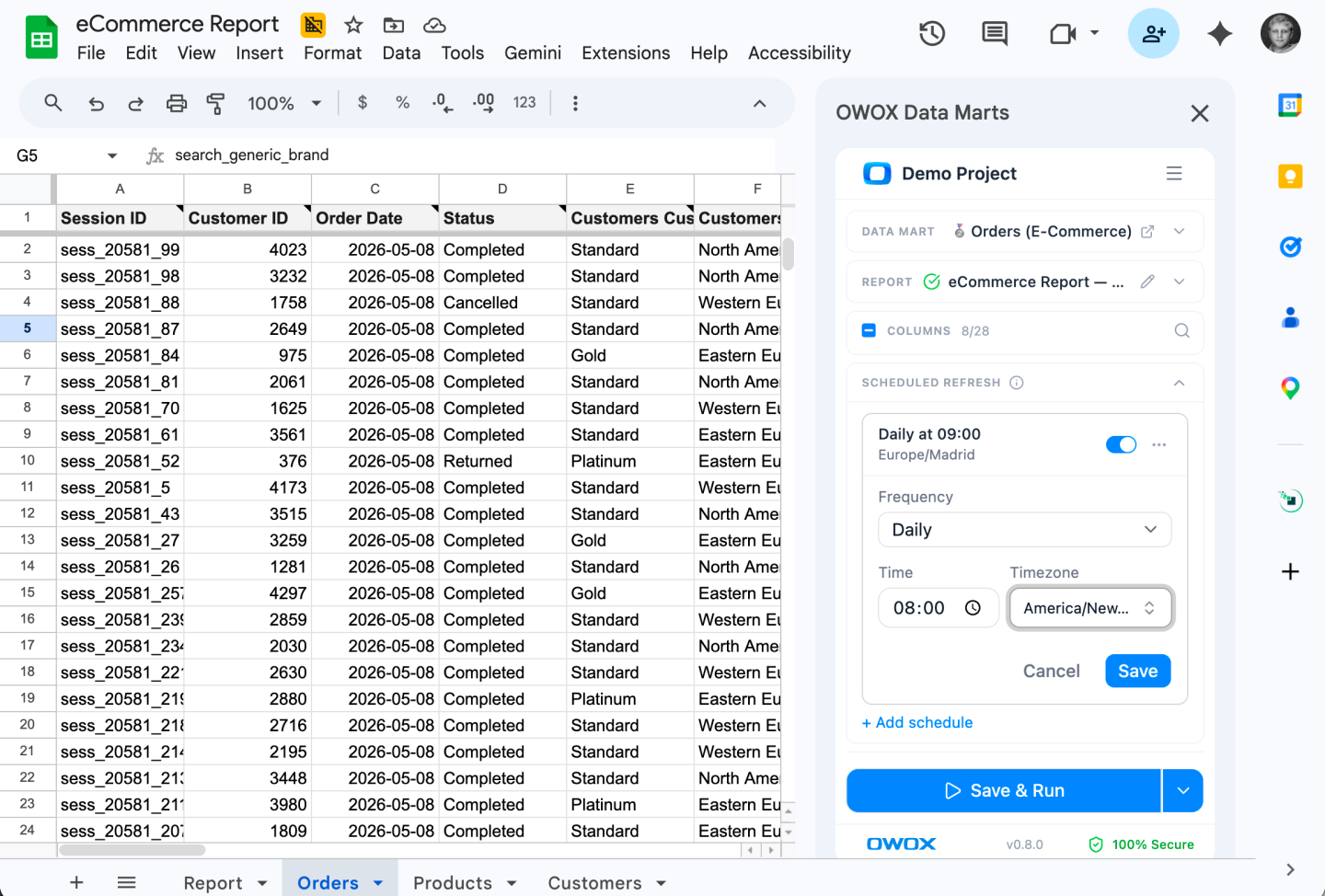 Keep it as a Google Sheet
