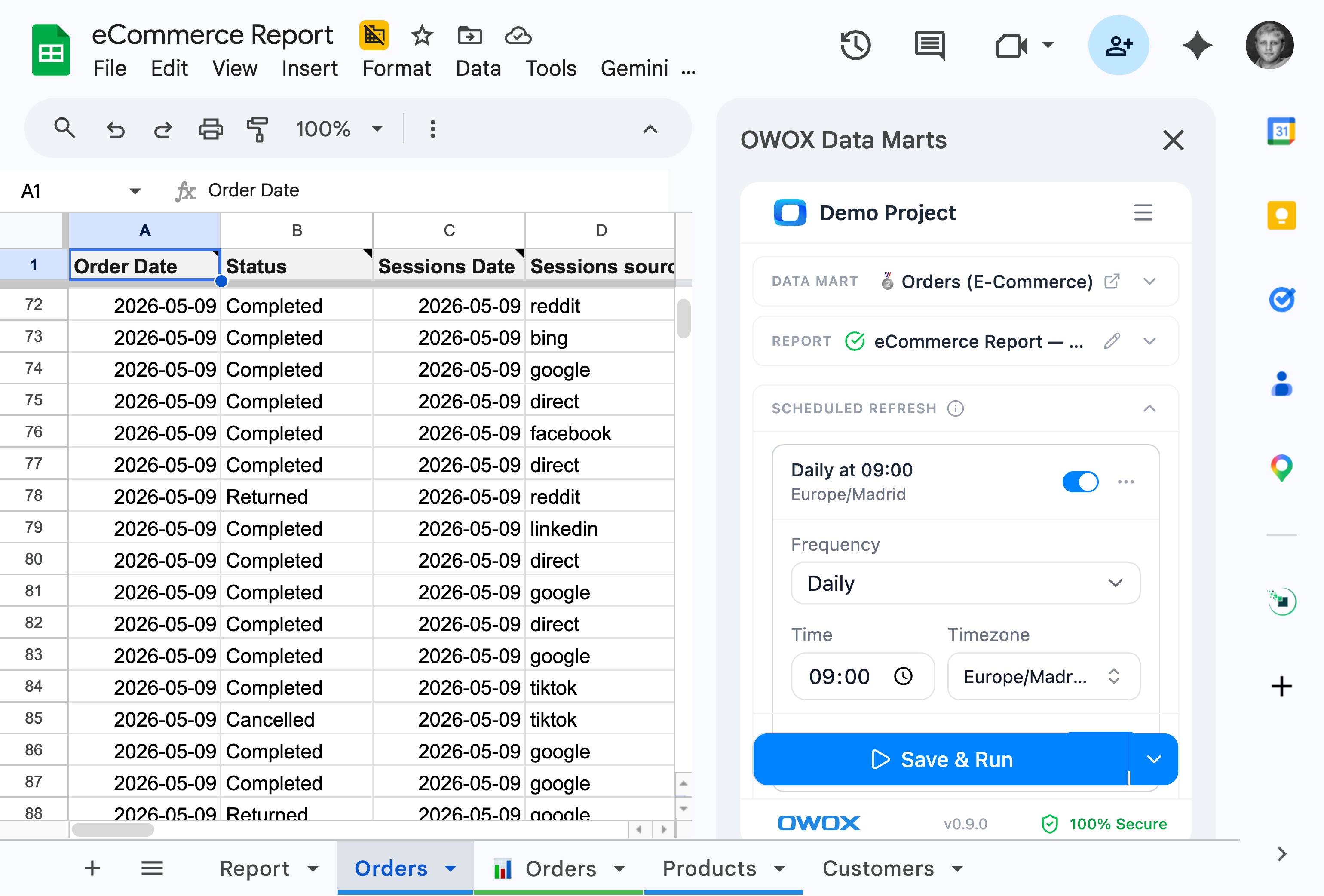 Open your report — it's already current