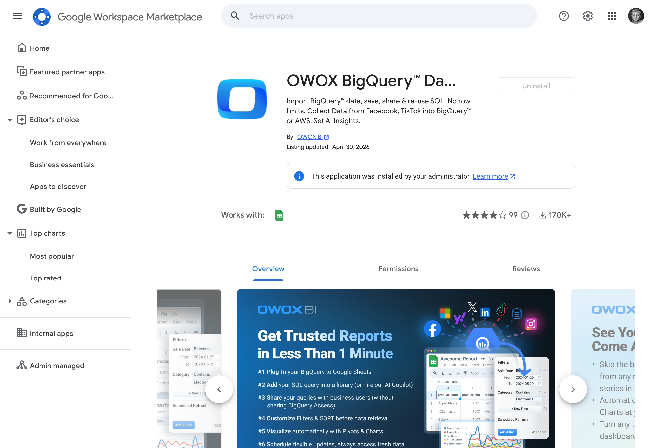 Install it yourself from Google Workspace Marketplace